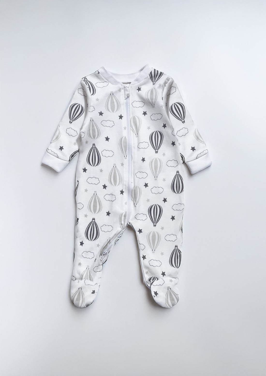 Cotton Baby Romper Dress Unisex White all over print