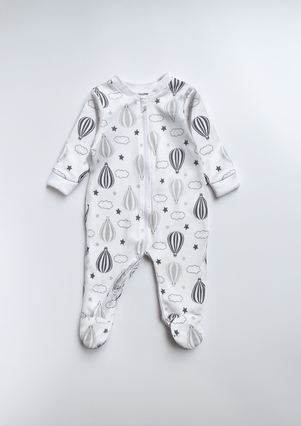 Cotton Baby Romper Dress Unisex White all over print