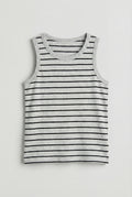 Kids Classic Striped Light Grey Tank Top 