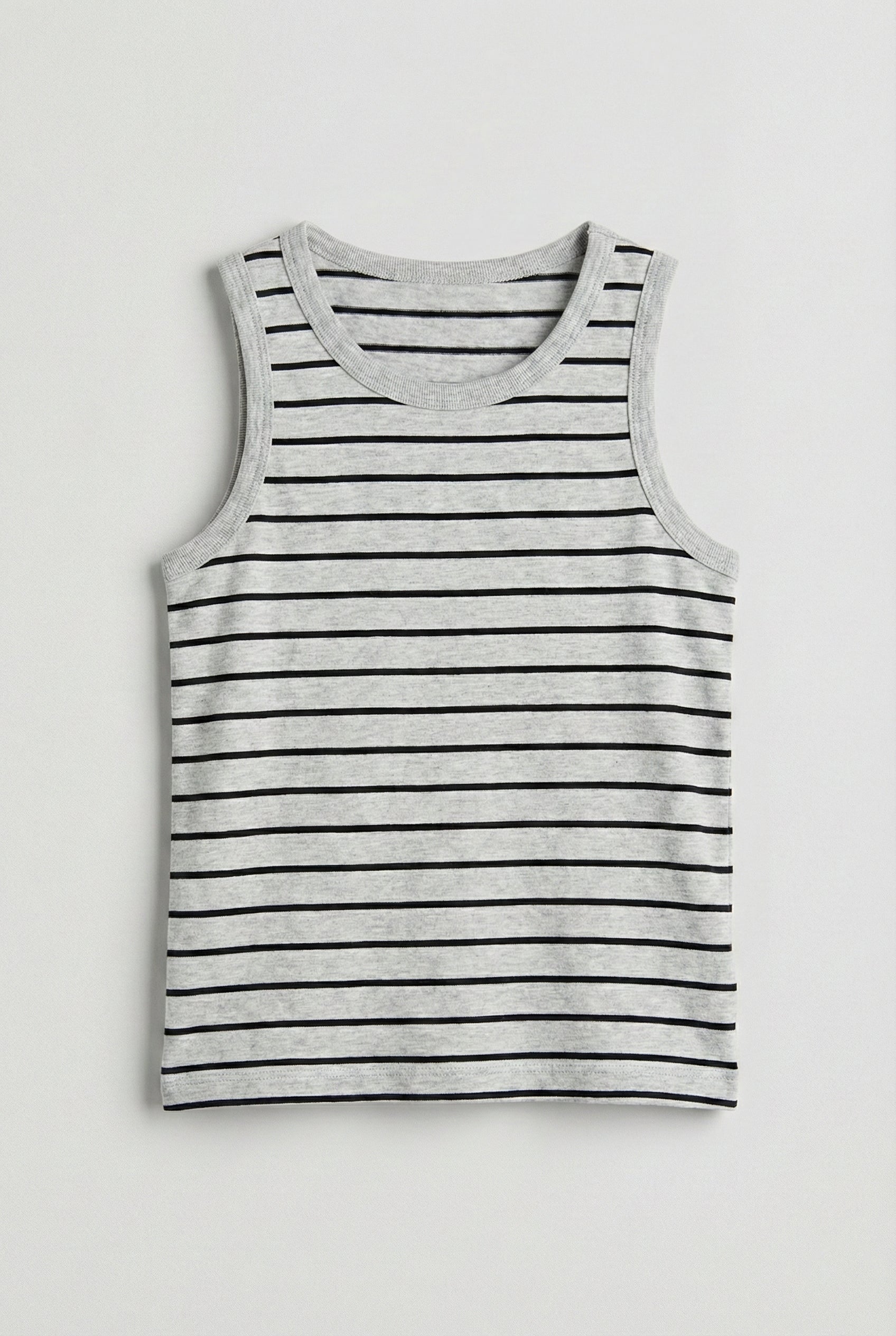 Kids Classic Striped Light Grey Tank Top 