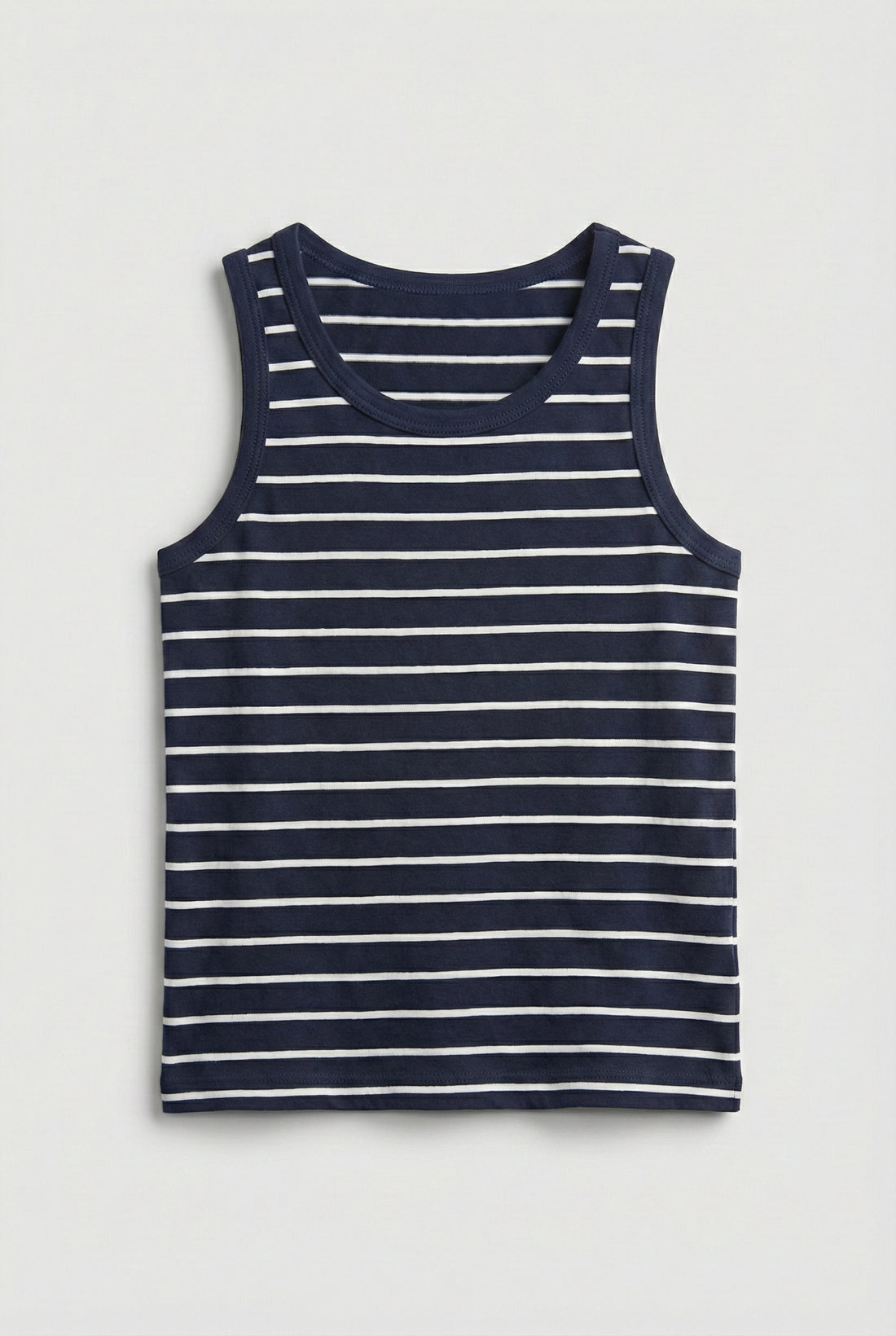 Kids Classic Striped Navy Blue Tank Top