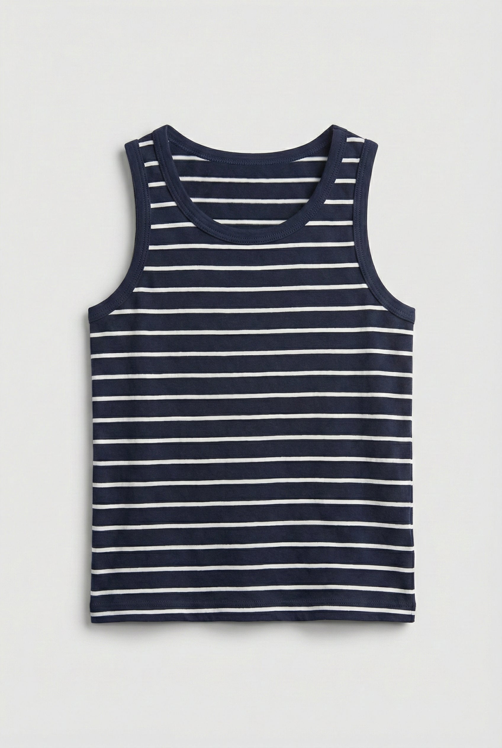Kids Classic Striped Navy Blue Tank Top