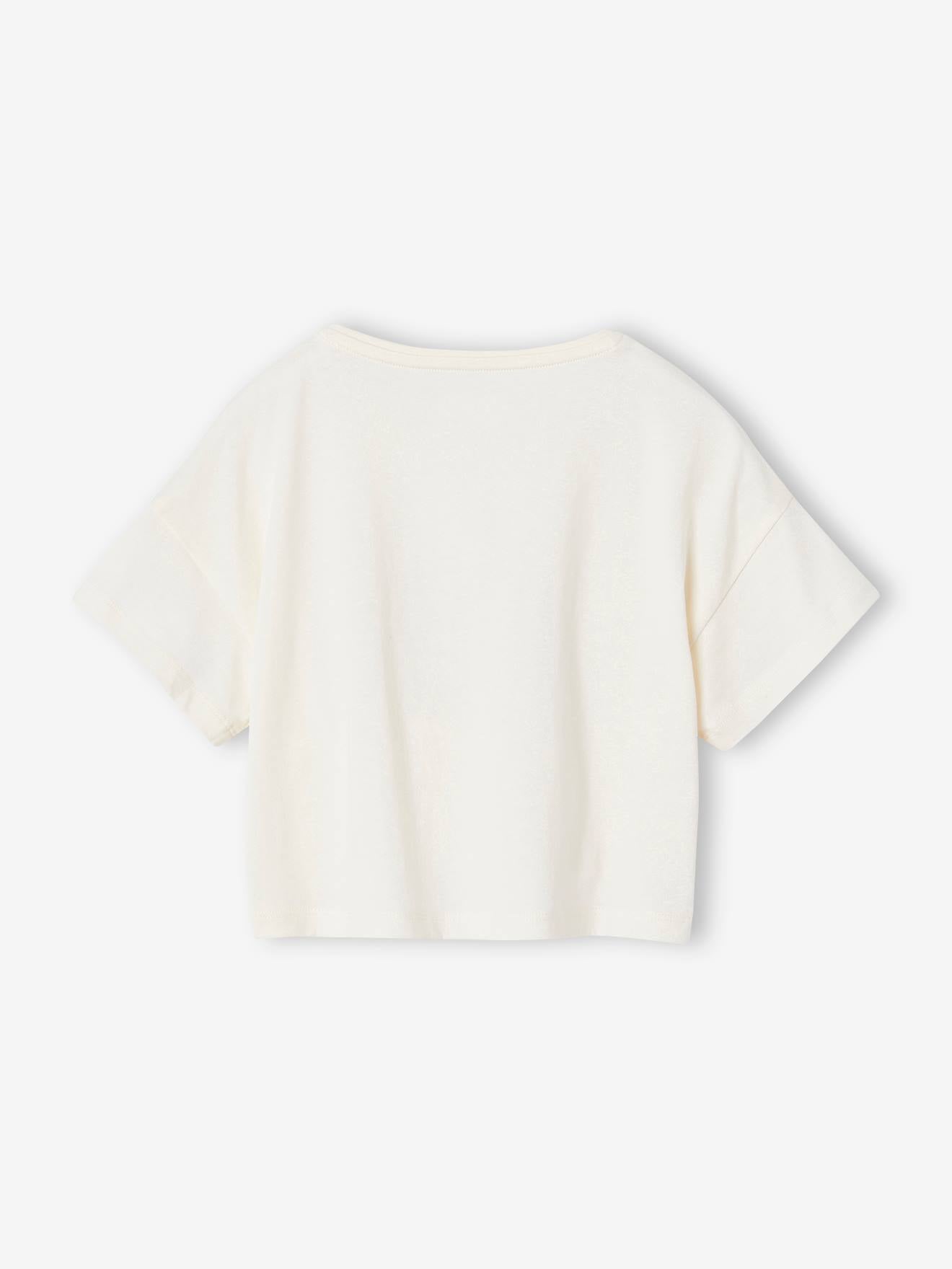 Cropped Girl's T-shirt | Cotton, Front Knot