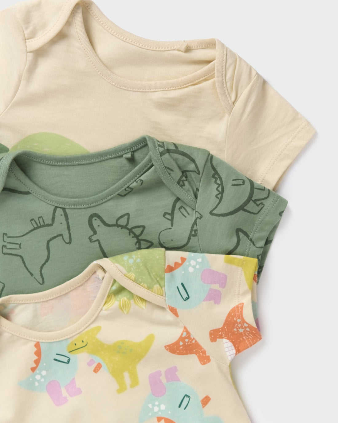 3-Pack Short Sleeve Bodysuits | Dino