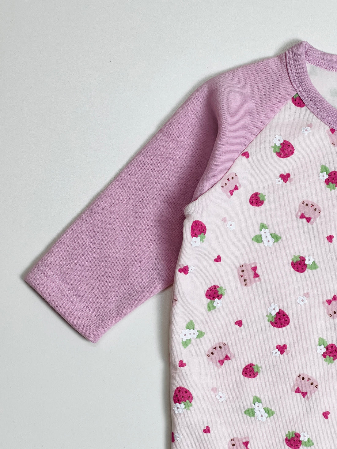 Toddler Baby Jumper | Raglan Sleeve, Fleece, Strawberry Print