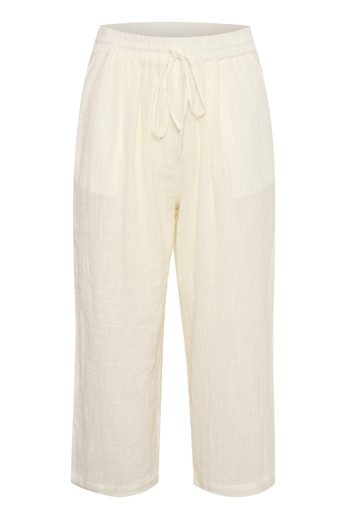 Women's Trouser | 3/4 Length, Wrinkle Texture, Baumwolle Cotton