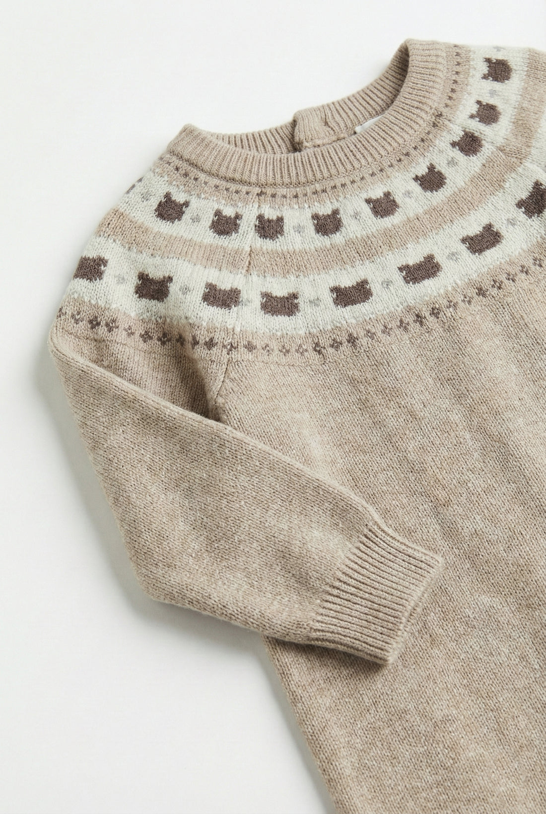 Pure Cotton Knitted Fair Isle Romper