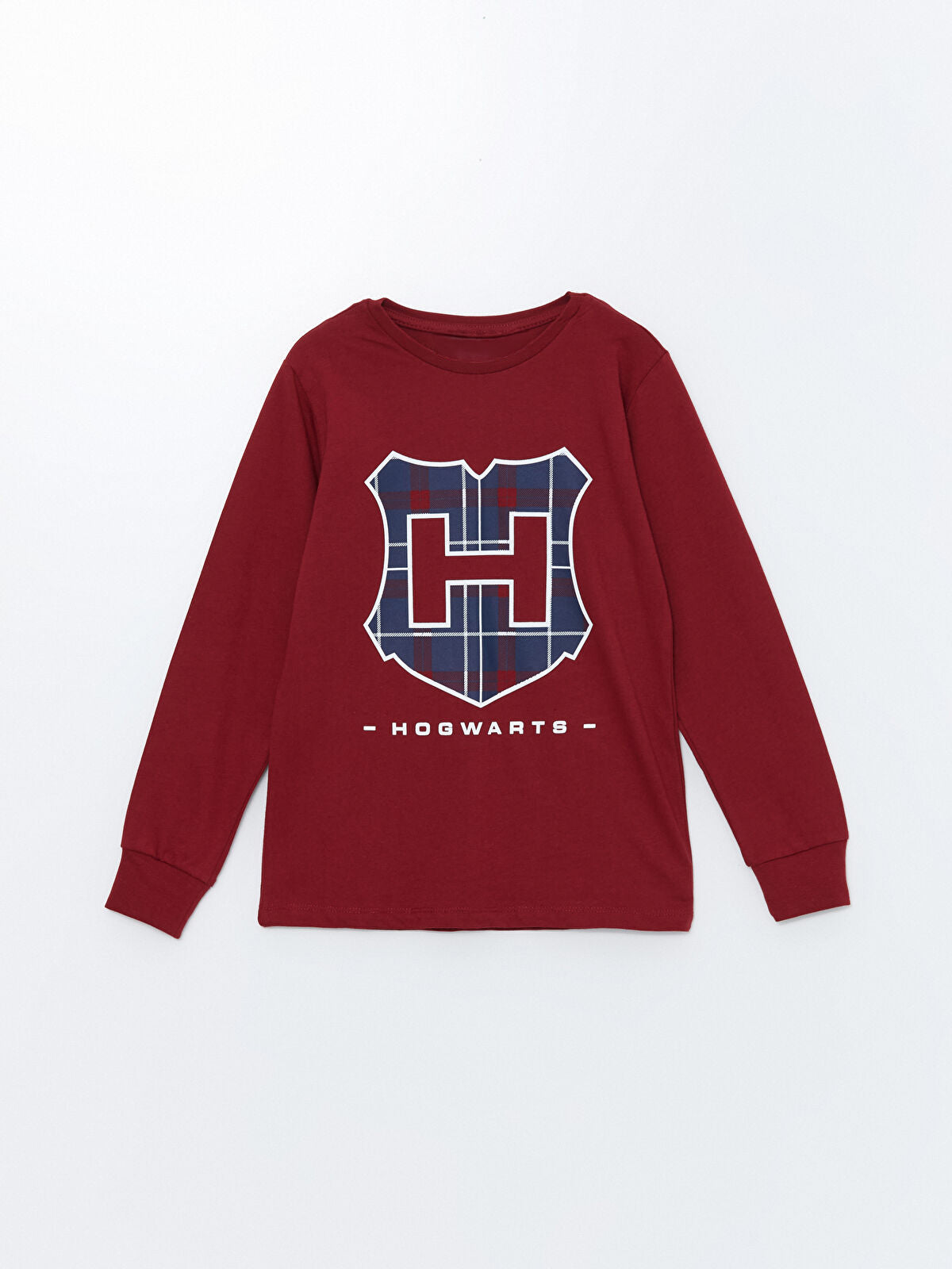 Boys Full sleeve cotton t-shirt with a hogwarts print at front