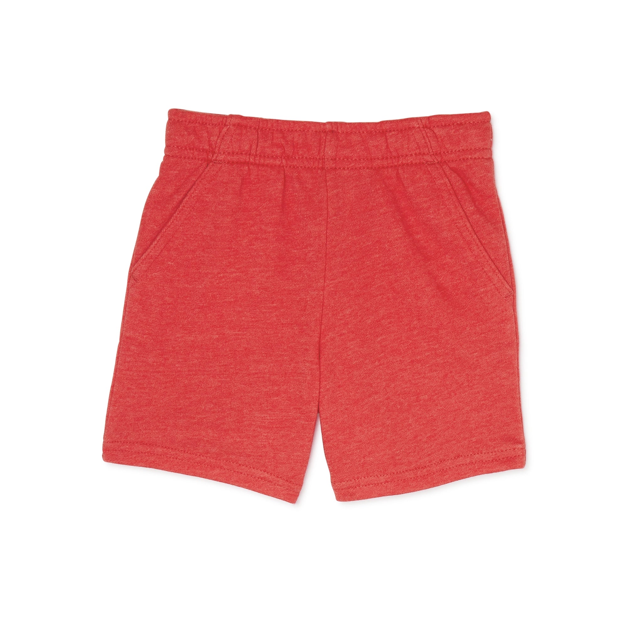 Toddler Boy's Half Pant in Cotton fabric, Stretchable Waist & Pinkish Red Color