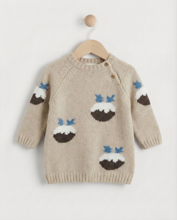 Oatmeal Wool Baby Sweater