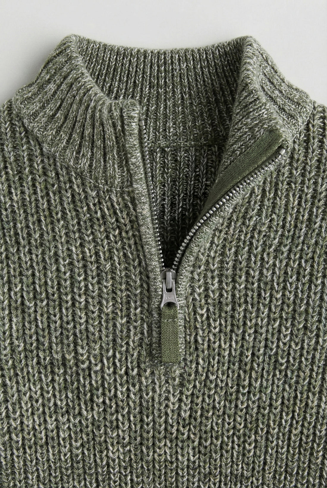 Zip Up Cotton Jumper