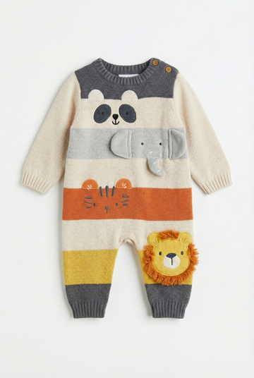 Safari Themed Cotton Baby Romper
