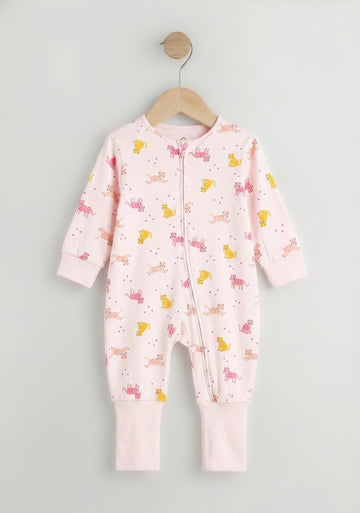Baby Romper | Soft Pink All Over Print