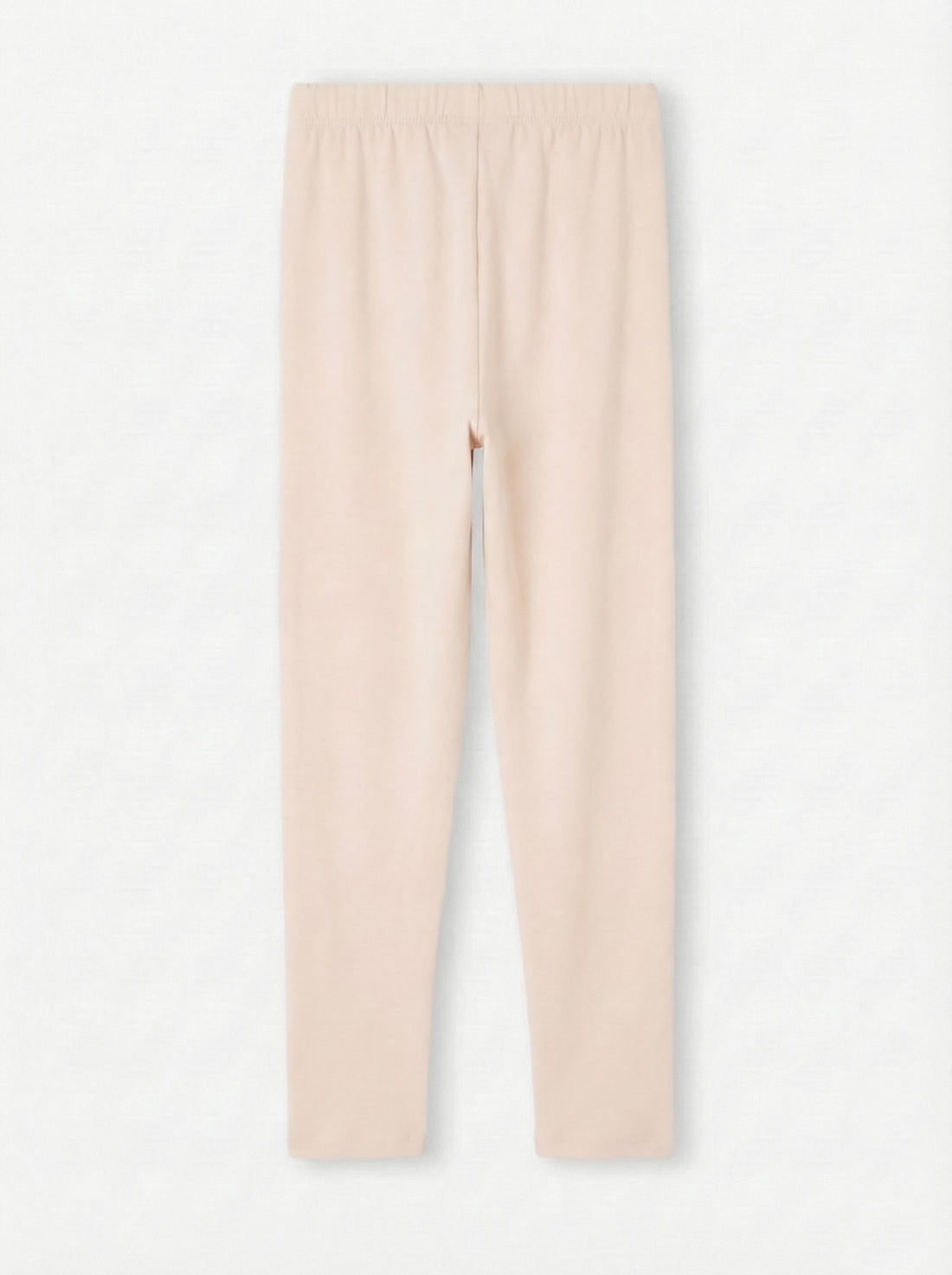 Girls' Essential Cotton Leggings – Light Beige