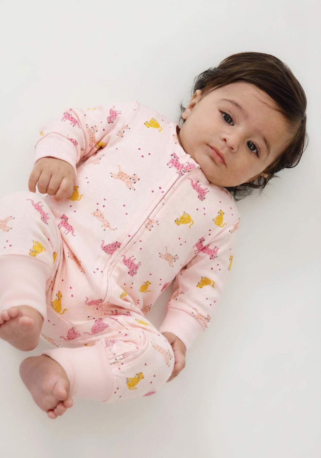 Baby Romper | Soft Pink All Over Print