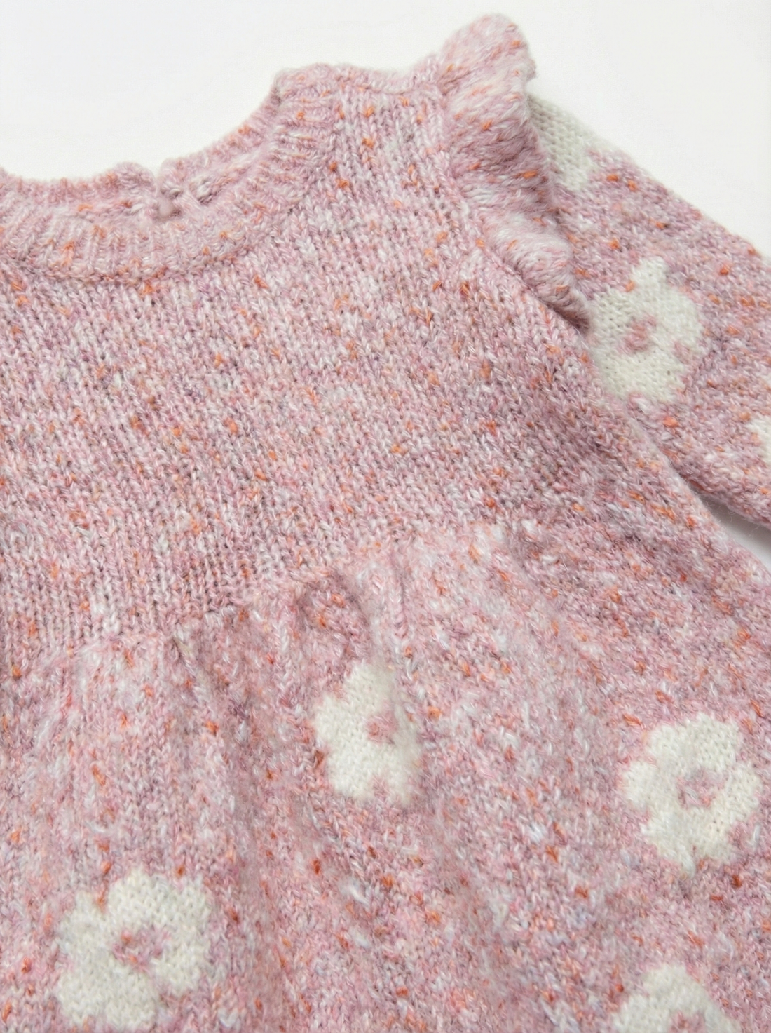 Toddler Girl's Yarn Frock | Floral Print