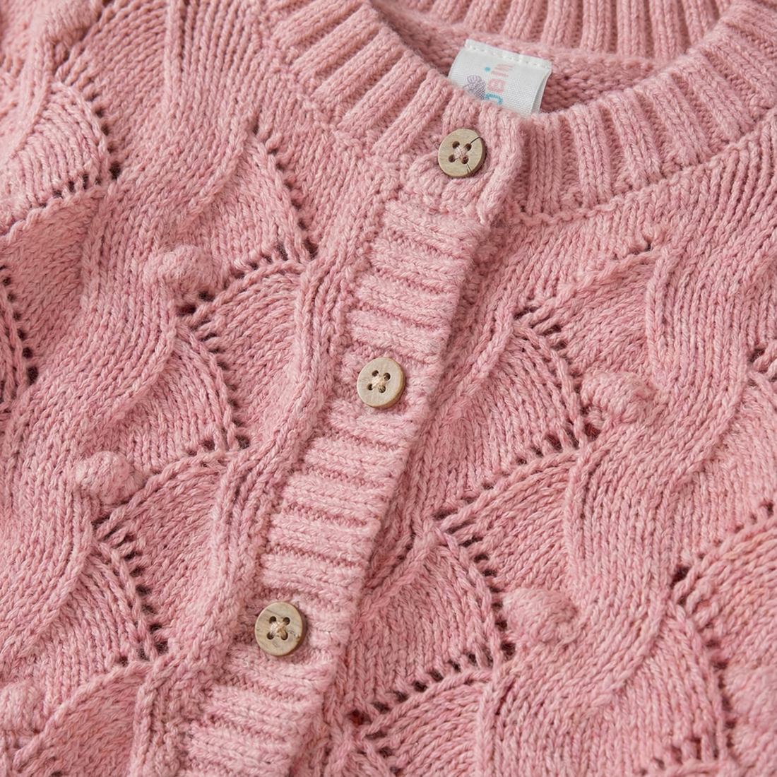 Infant Girl's Blush Pink Knit Cardigan