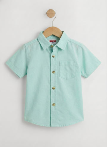 Toddler Boy's Half Sleeve Cotton Shirt | Mint Green