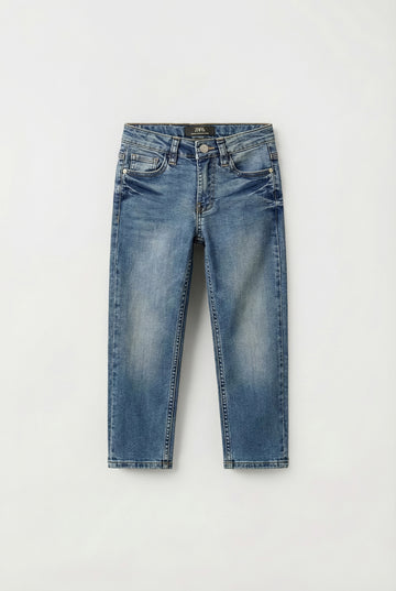 Kid's Straight Cut Denim Wash Jeans Pant