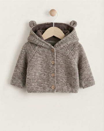 Baby Knitted Little Bear Hoodie Cardigan