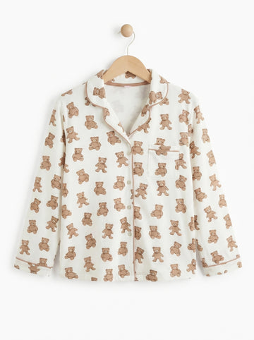 Kid's Teddy Bear Print Pajama Top
