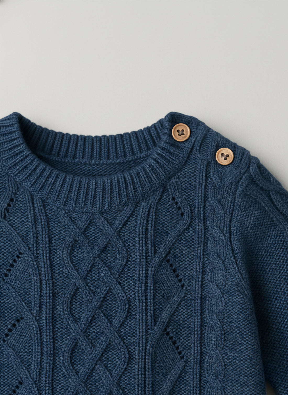 Baby Boy's Cable Knit Navy Blue Jumper