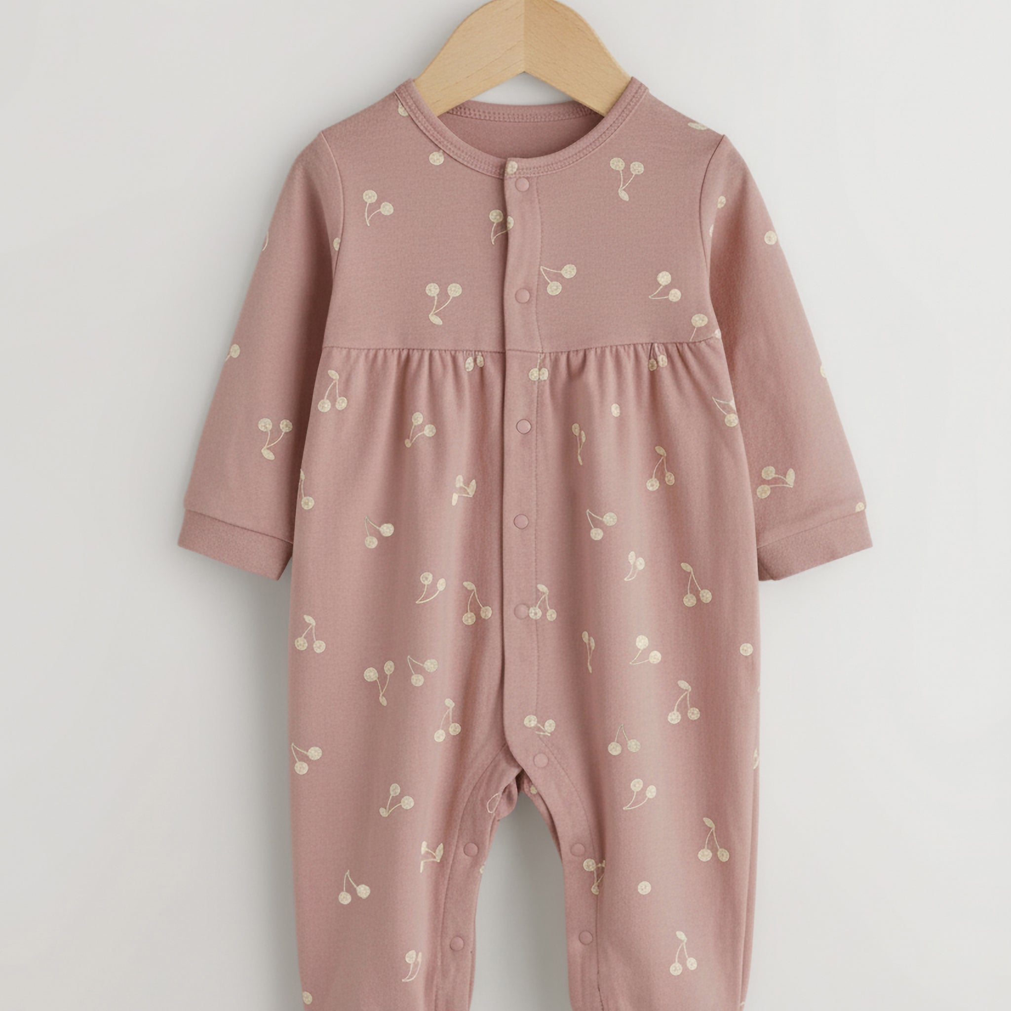 Baby Girl's Romper Set | Cotton, Dusty Rose