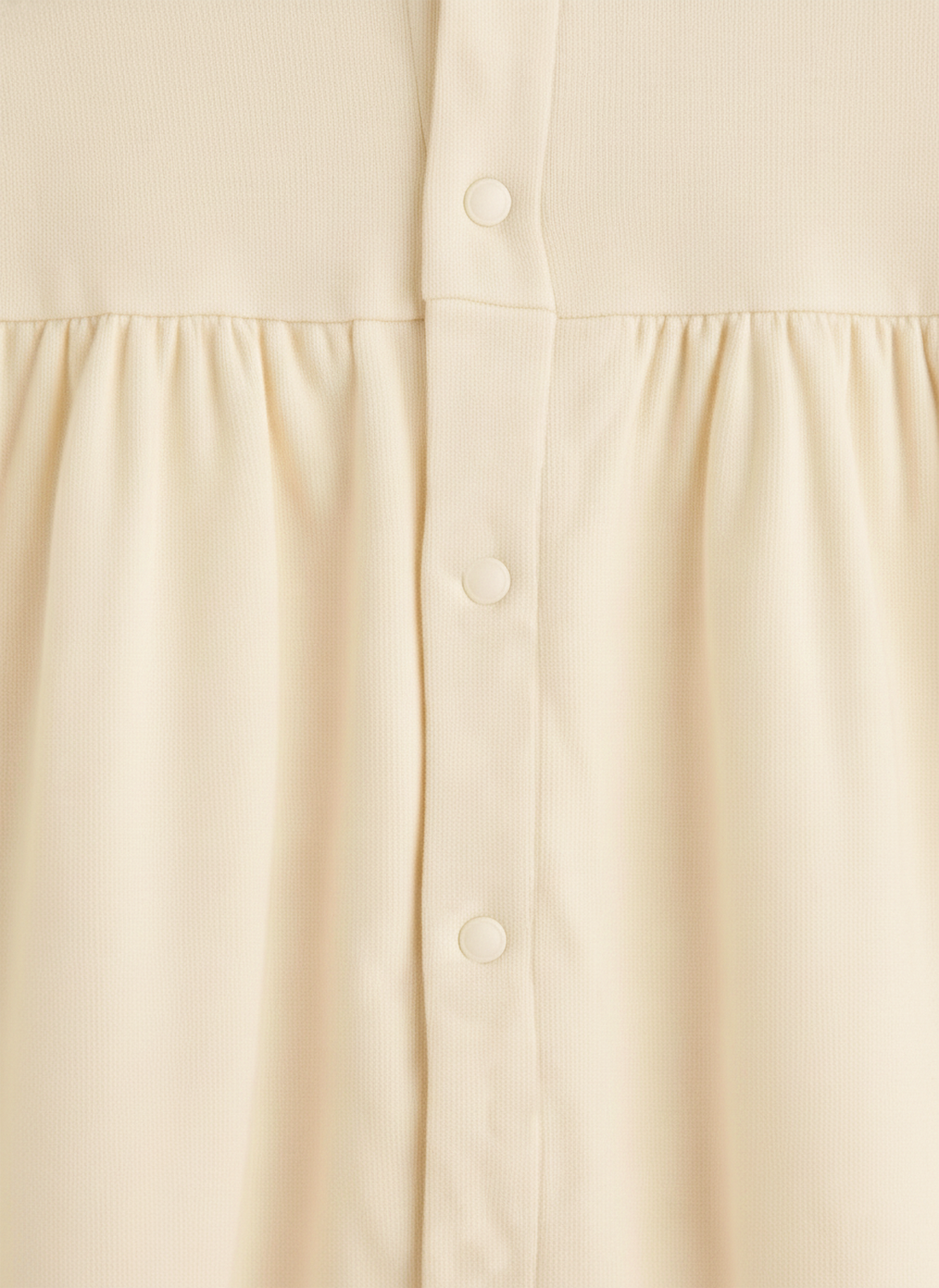 Cream Ruffled Shoulder Baby Romper | Cotton