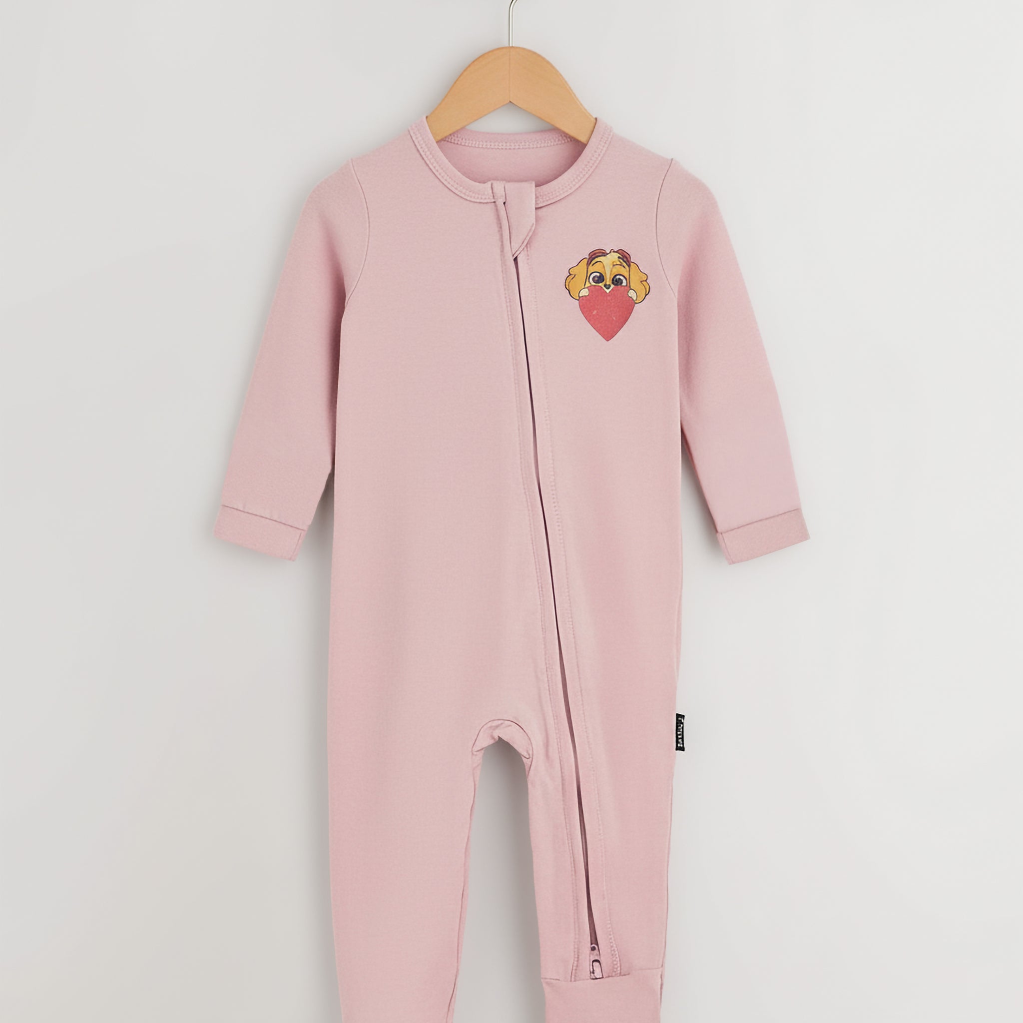 Baby Romper | Cotton, Zipper, Footwear, Pink, Paw Patrol