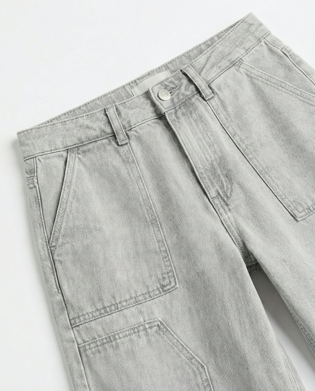 Girl's Paneled Front Wide Leg Denim Pant