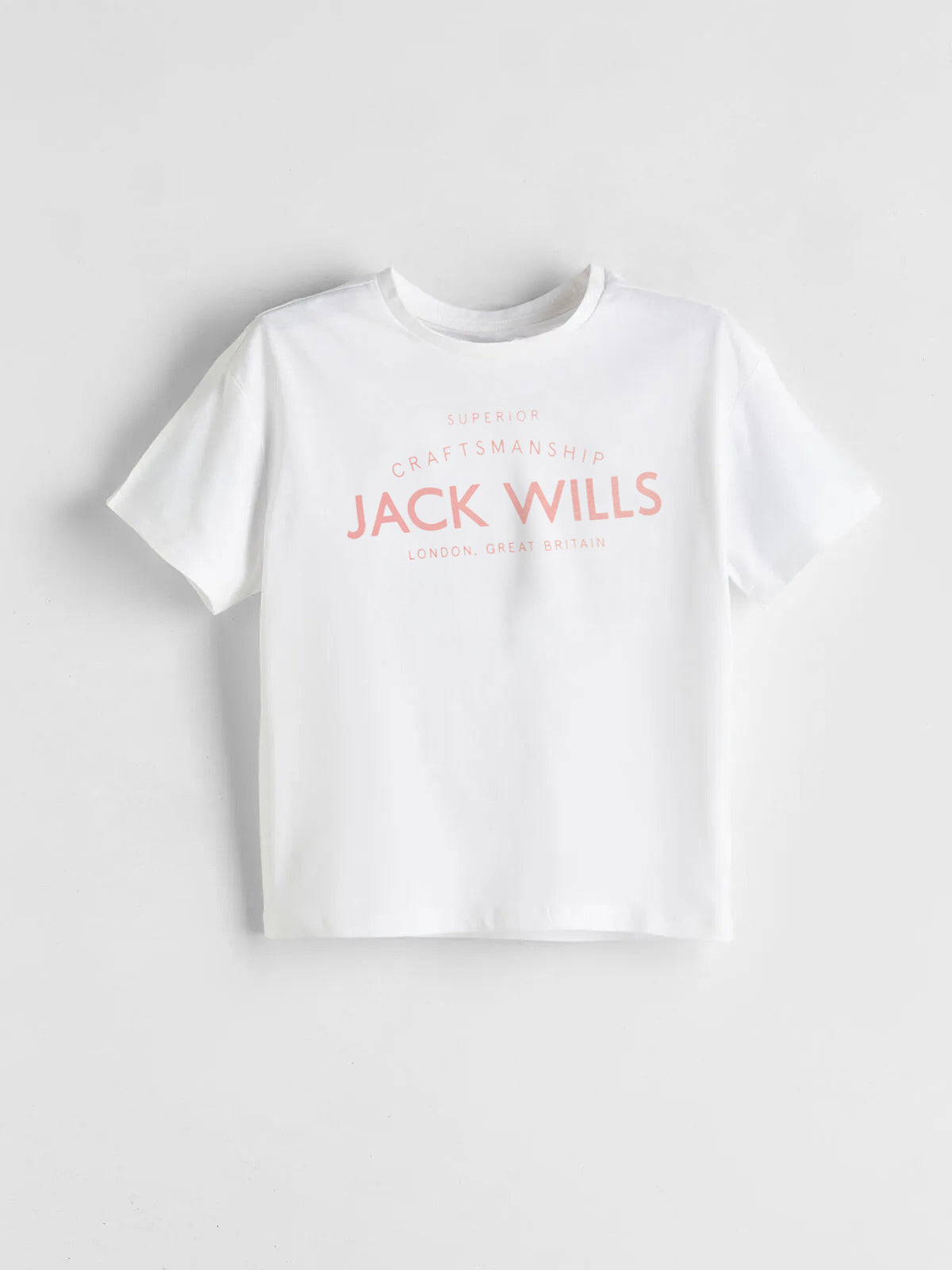 Girl's Crop Length White T-Shirt | Cotton