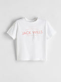 Girl's Crop Length White T-Shirt | Cotton