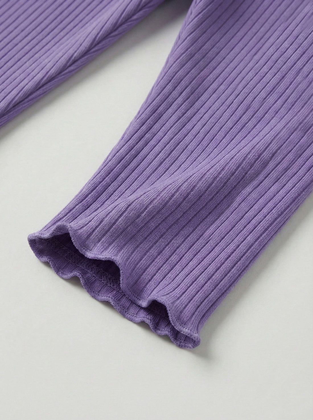 Girl's Ribbed Cotton Stretchable Leggings