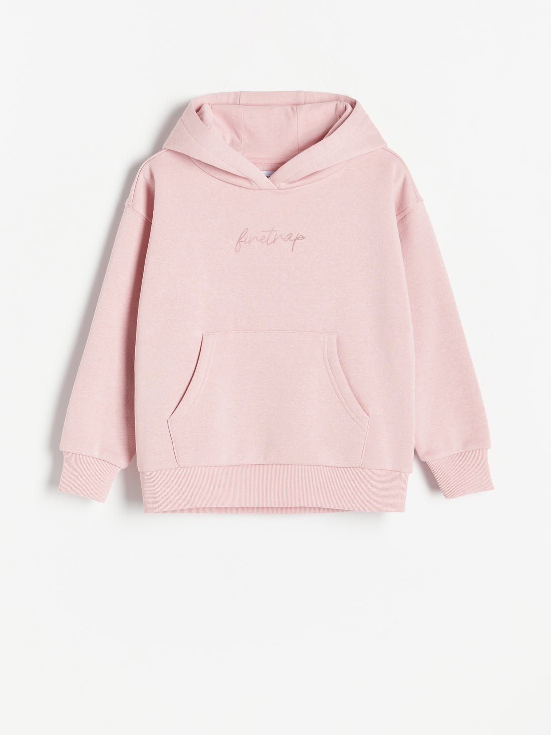 Kid's Pull Over Hoodie | Cotton, Fleece, Pink, Cuffed Sleeve