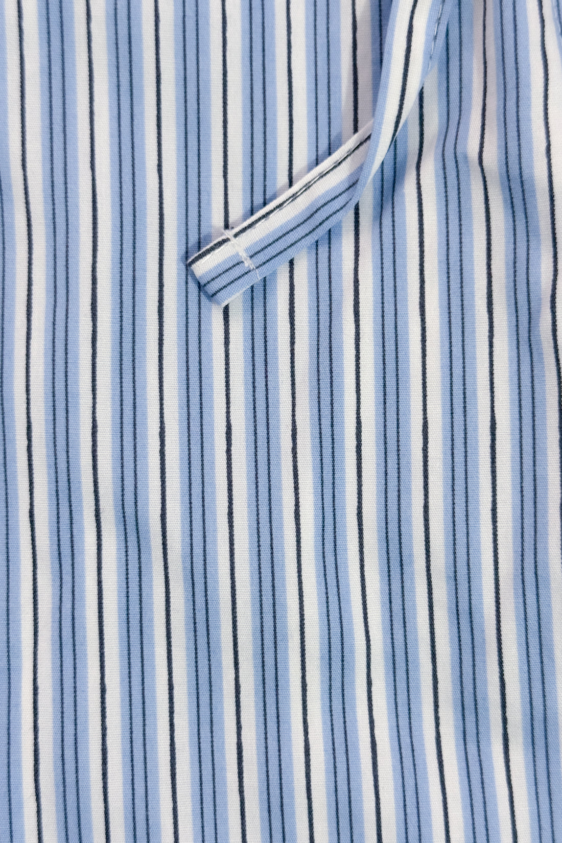 Girls’ Blue & White Stripe Straight-Cut Woven Cotton Pants
