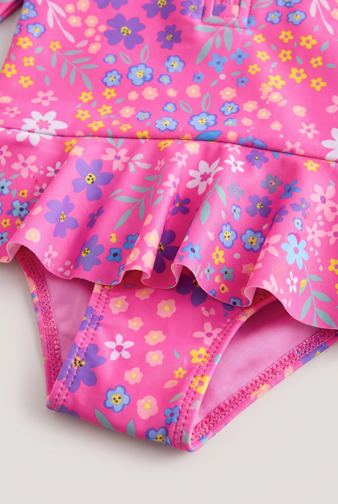 Baby Girl's Floral Print Swimsuit — Pink