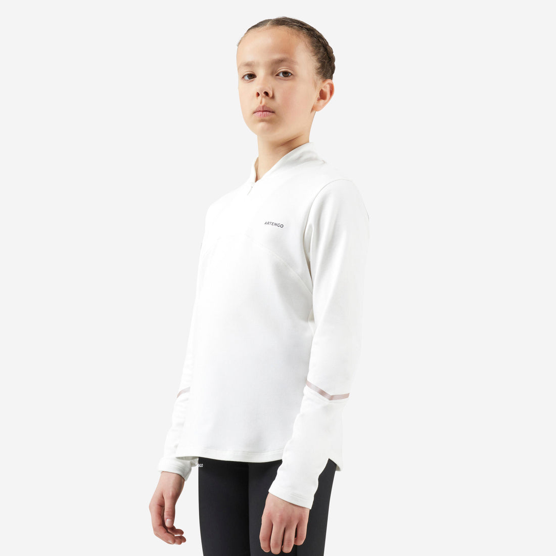 Girls Long Sleeved Thermal T-Shirt - Off-White