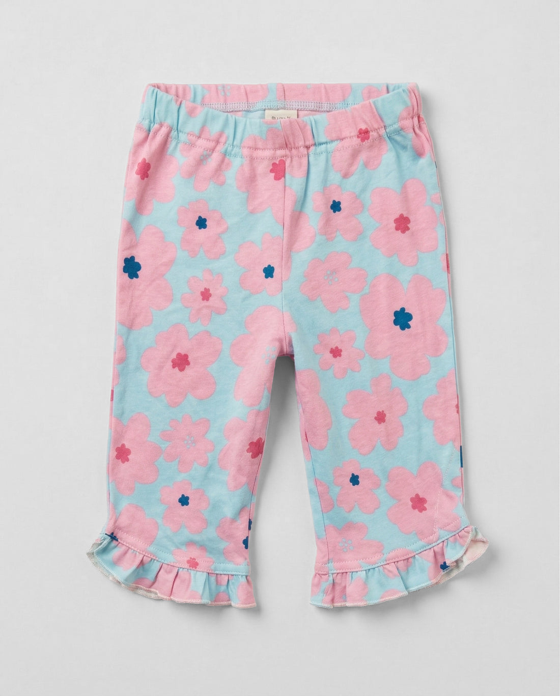 girls soft cotton floral print leggings