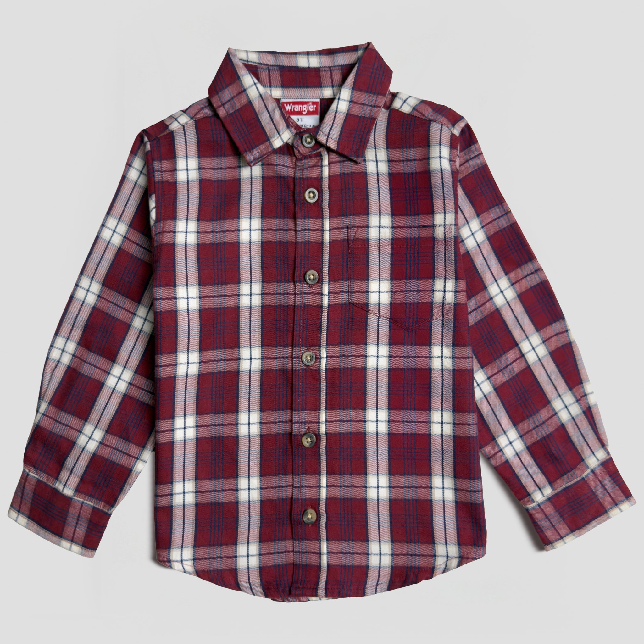 Boy's Full Sleeve Cotton Shirt | Red & White Stripe