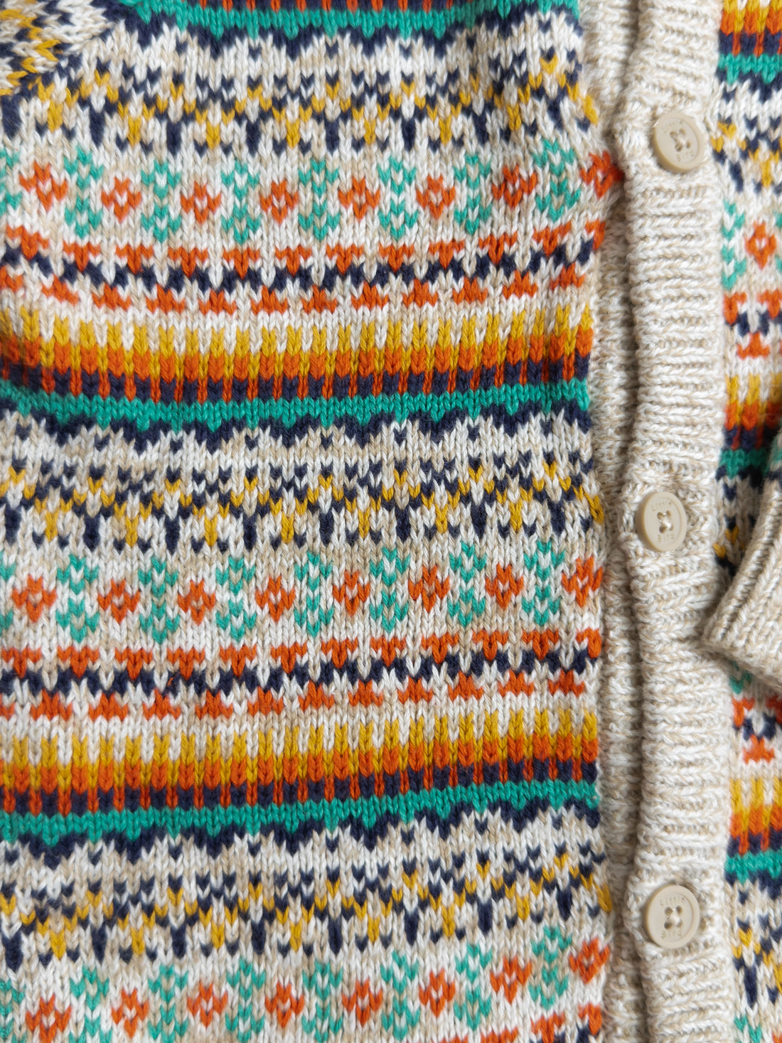 Vintage Fair Isle Knit Baby Romper