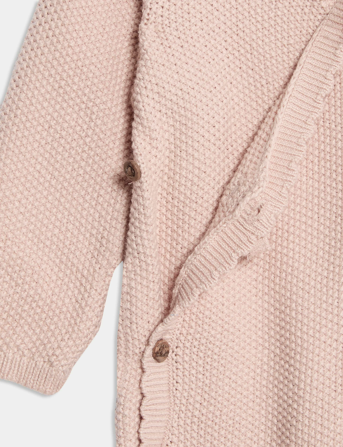 Baby Girl's Side Parted Knit Baby Romper