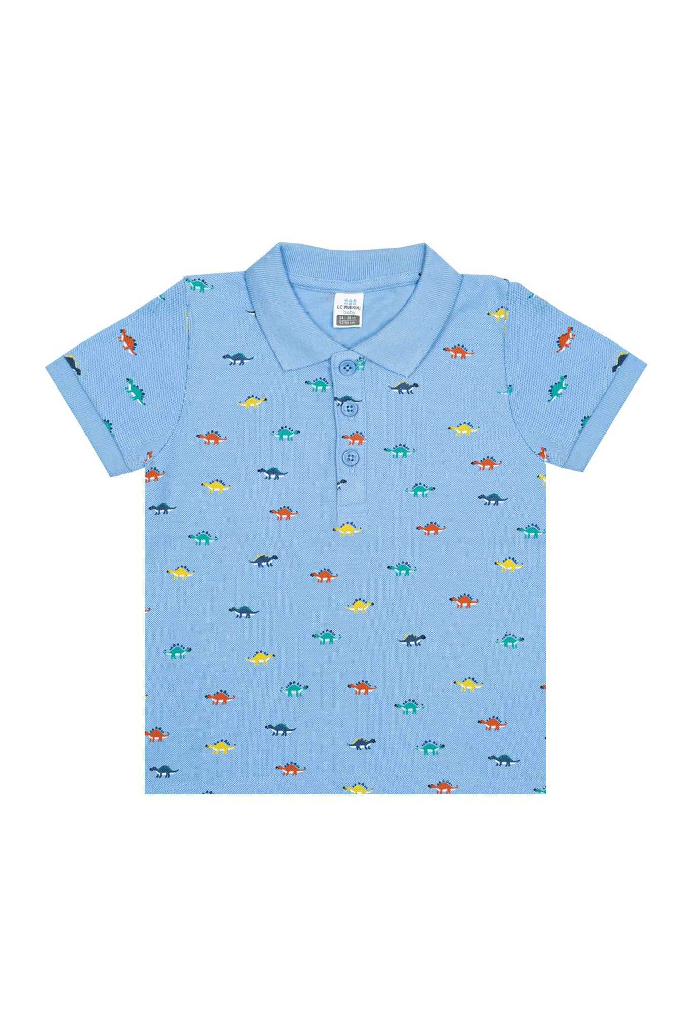 Baby Clothes in bd , Toddler Baby Boy Short Sleeve Cotton Pique Polo T-Shirt | Light Pastel Blue