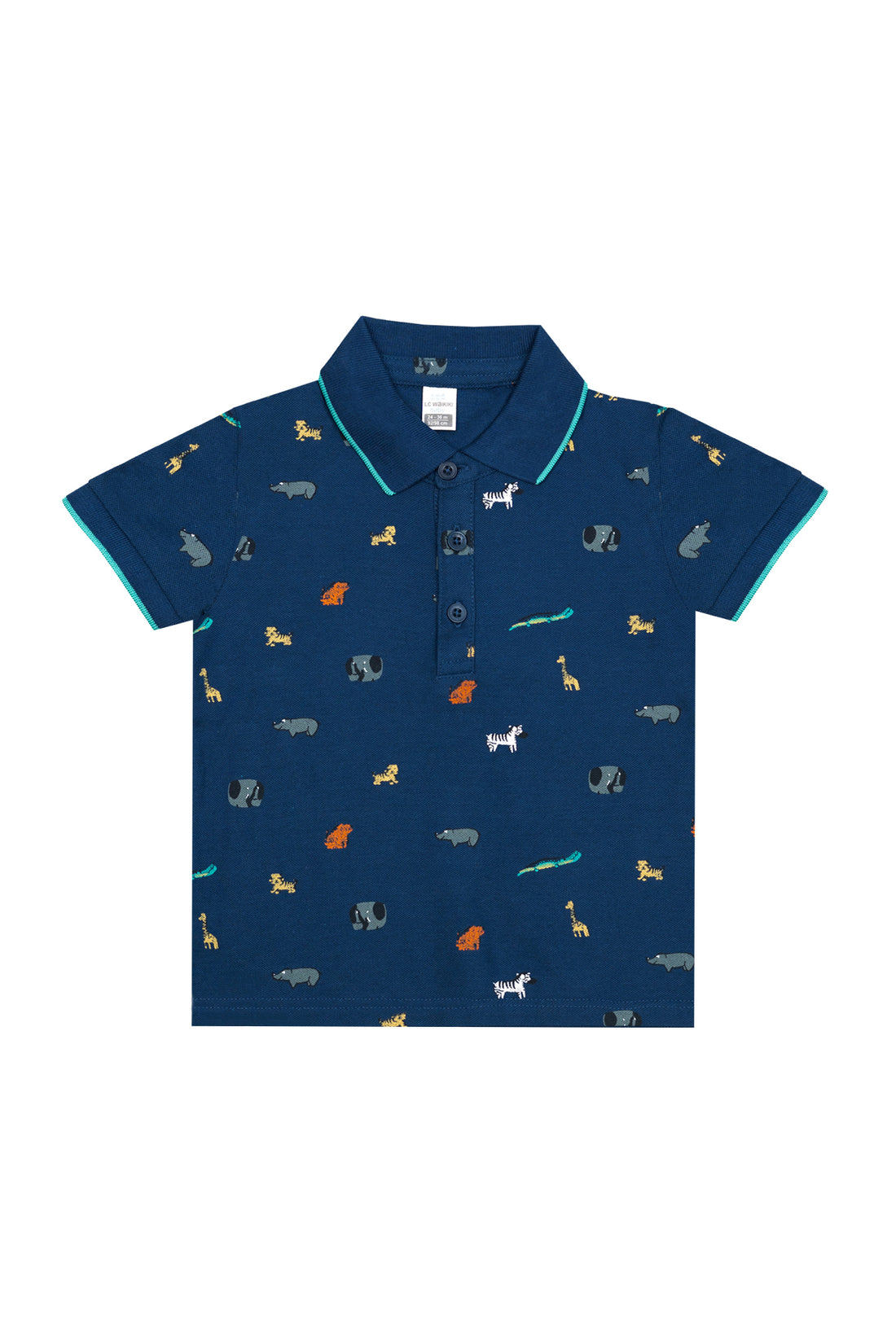 Toddler Baby Boy Short Sleeve Cotton Pique Polo T-Shirt | Navy Blue