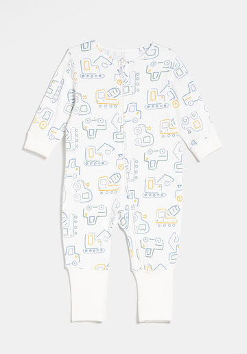 Baby Romper | White All Over Print