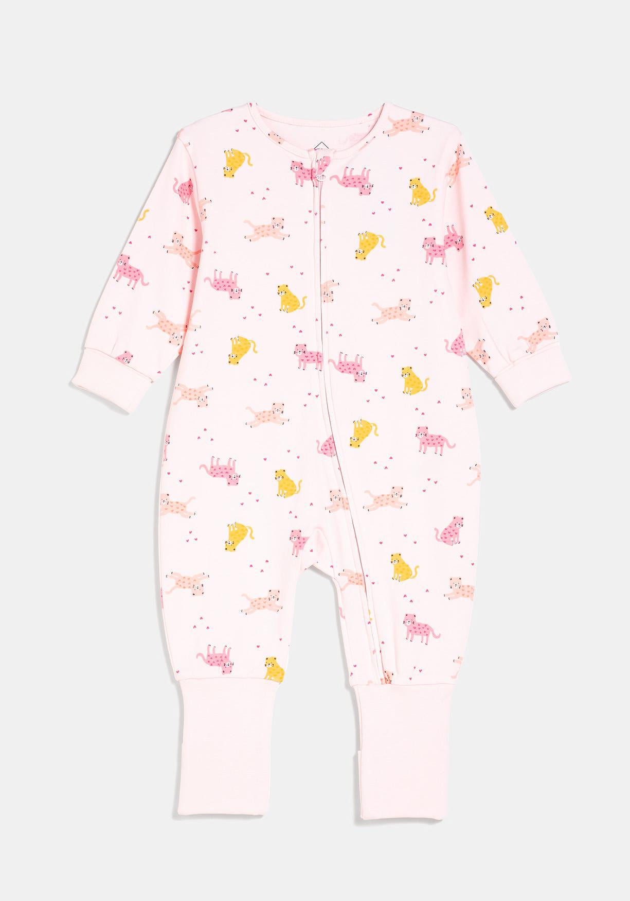 Baby Romper | Soft Pink All Over Print