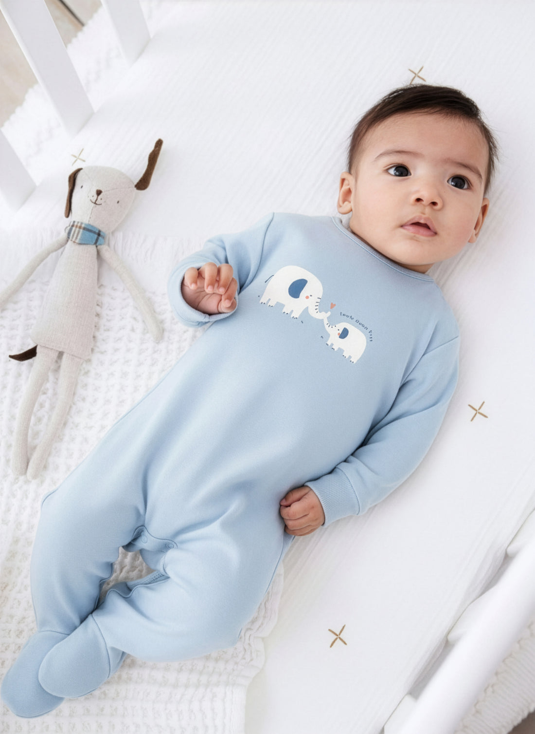2-Pack Elephant Print Baby Rompers