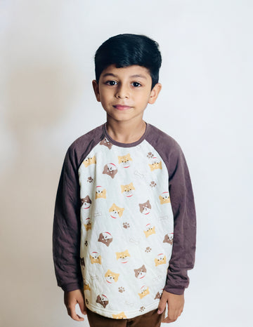 Kid's Raglan Sleeve Jumper | Fleece Lining