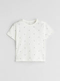 Infant Half Sleeve T-shirt | Cotton, White Print sailor 