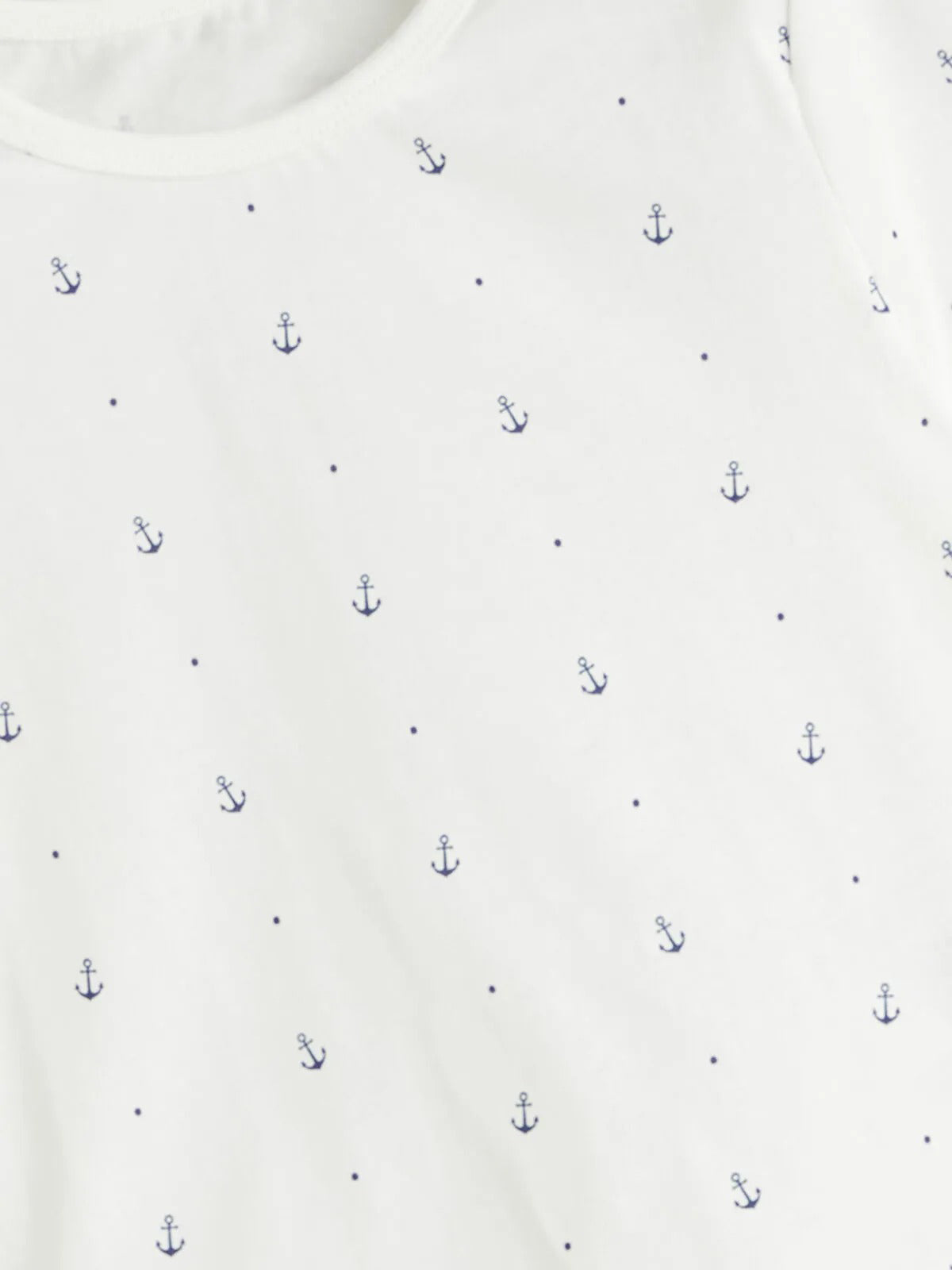 Infant Half Sleeve T-shirt | Cotton, White Print sailor 