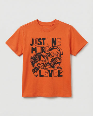 Kid's Orange Cotton T-Shirt